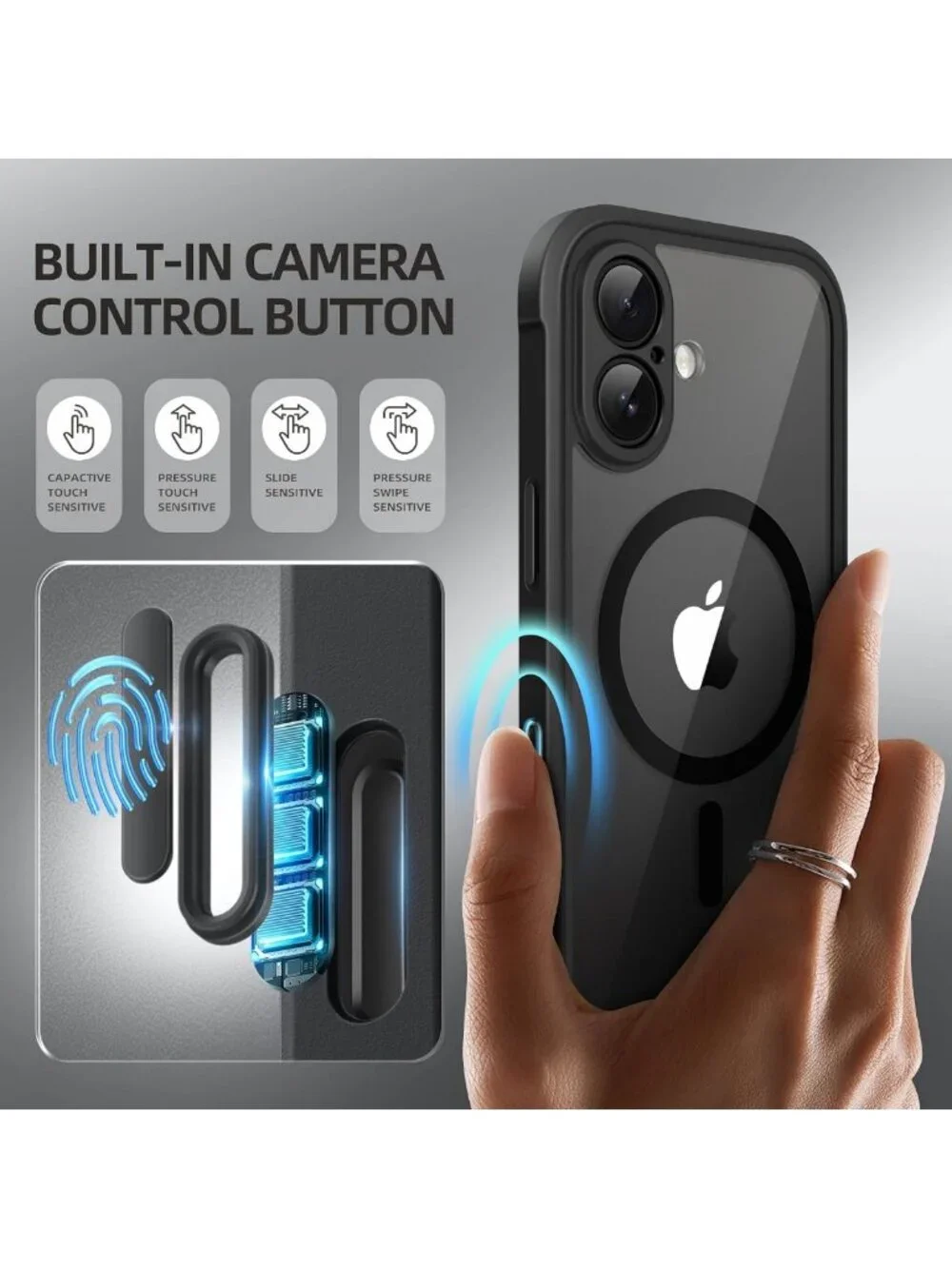 iPhone 17 Case with MagSafe, Privacy Screen Protector, Shockproof Full Body